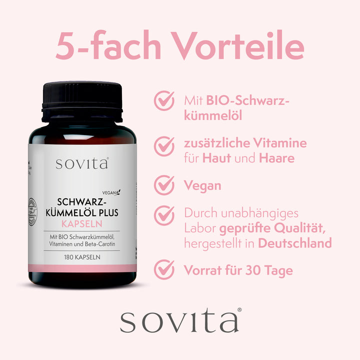 sovita Schwarzkümmelöl Plus Kapseln