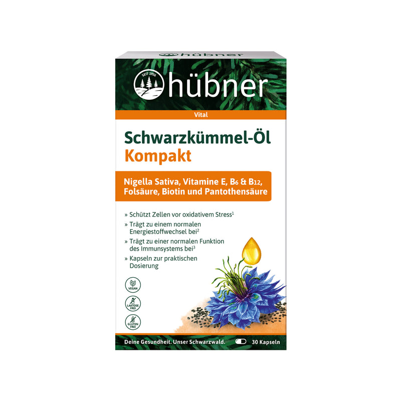 Hübner Schwarzkümmel-Öl Kompakt (30 Kapseln)