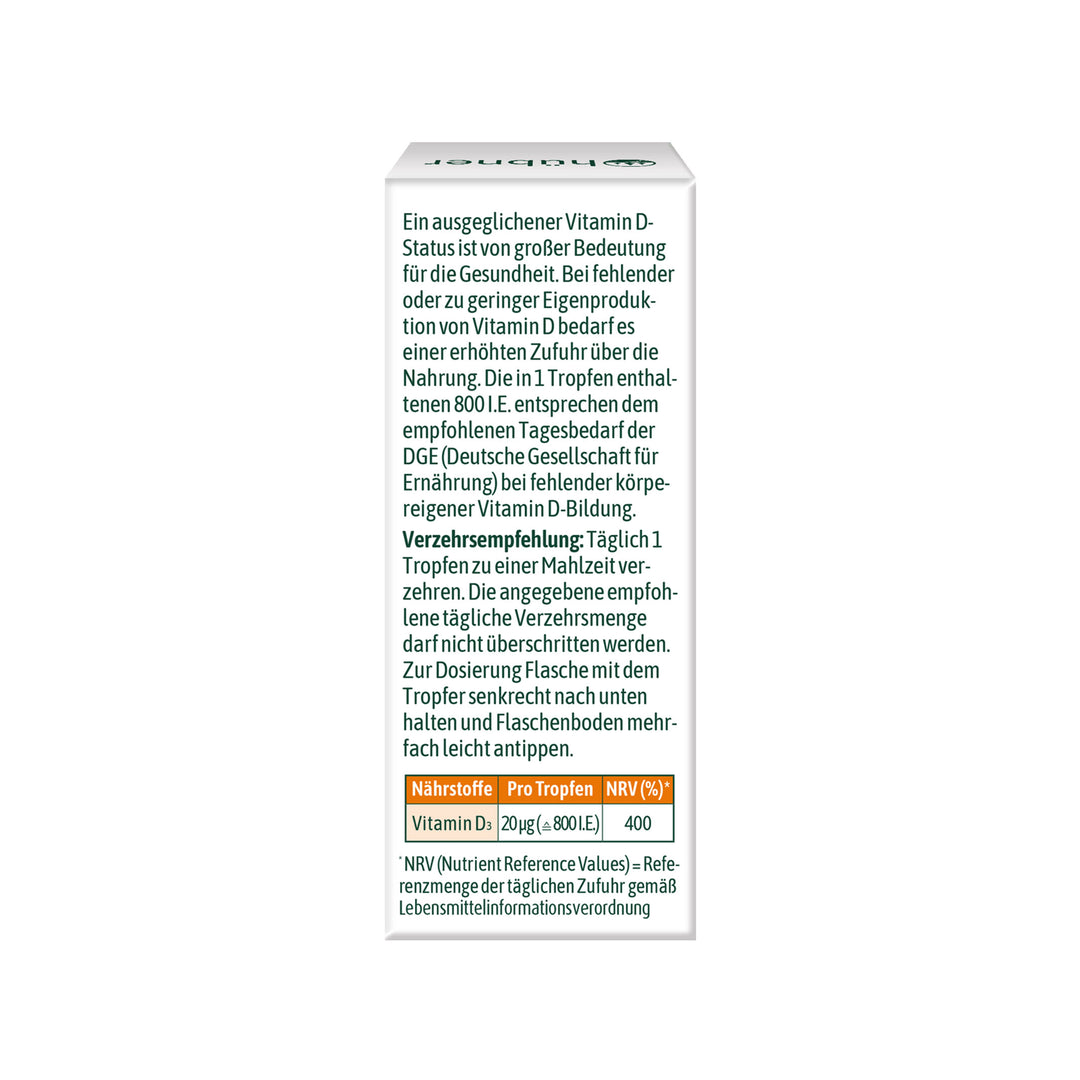 Hübner Vitamin D3 Tropfen (10 ml)