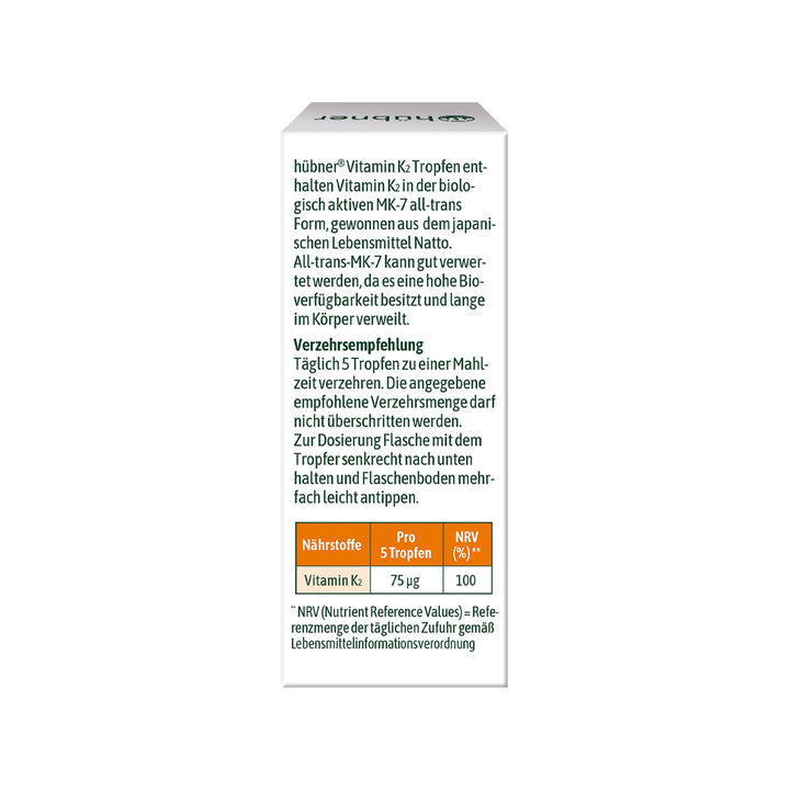 Hübner Vitamin K2 Tropfen (10 ml)
