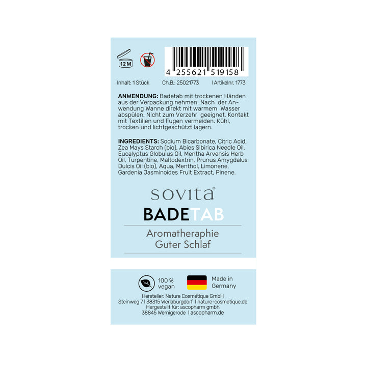 sovita Badetab Aromatherapie "Guter Schlaf"
