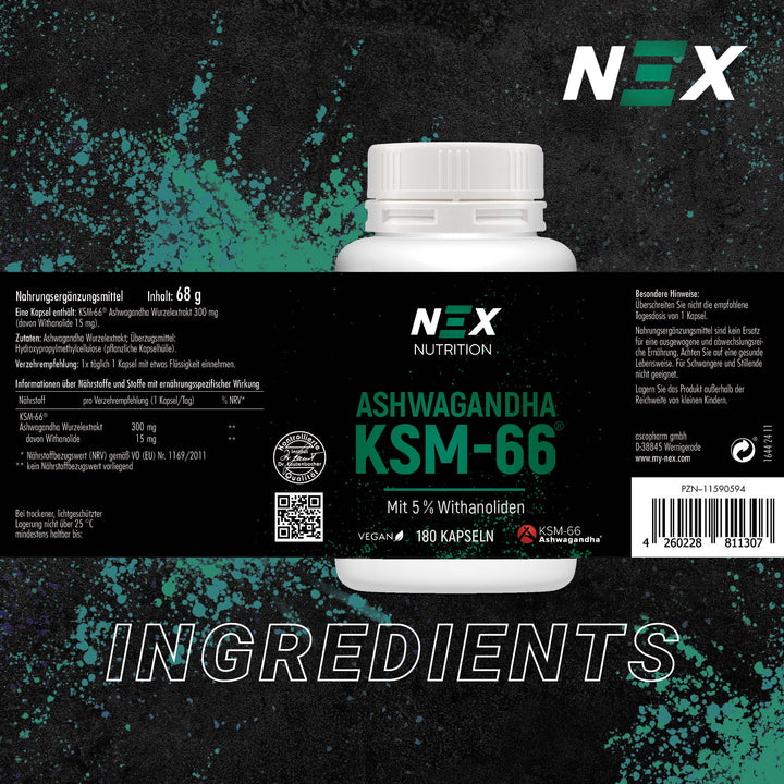 NEX Ashwagandha KSM-66 Kapseln