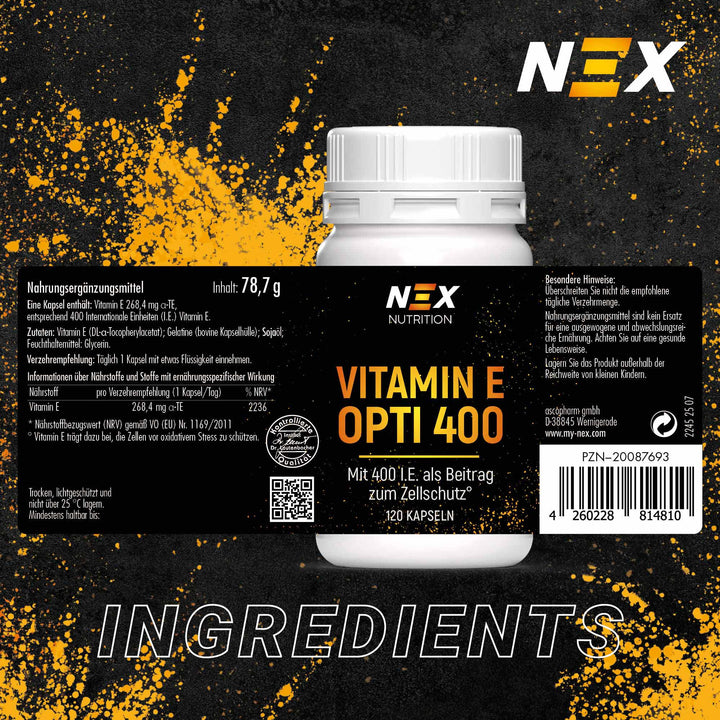 NEX Vitamin E Opti 400 Kapseln