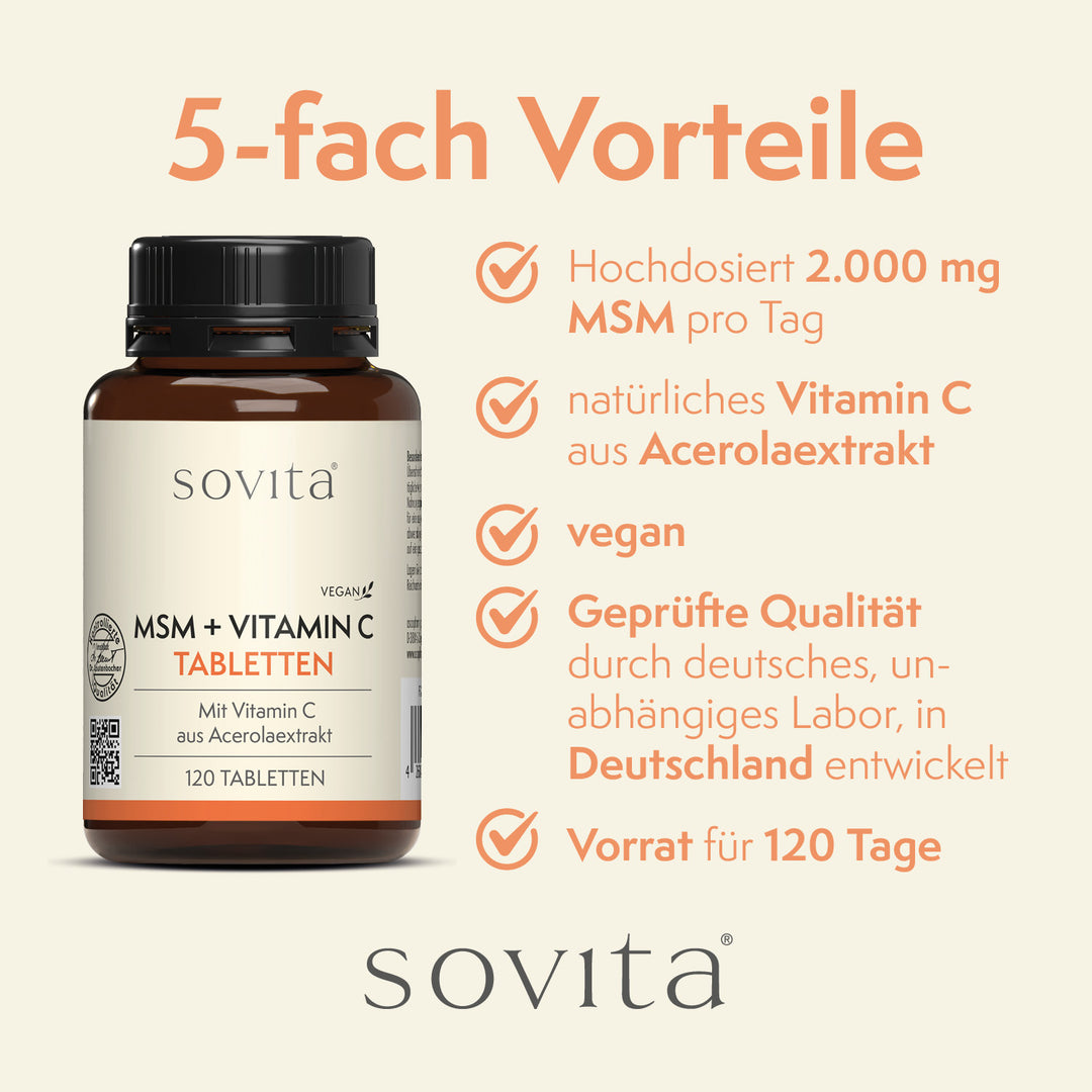 sovita MSM + Vitamin C Tabletten