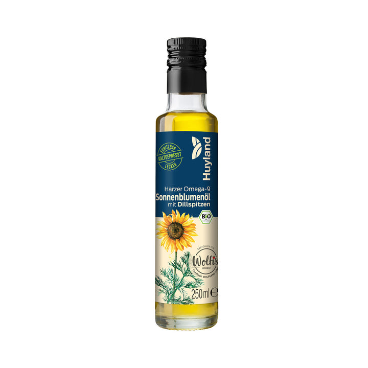 Huyland Harzer Bio Sonnenblumenöl mit Dillspitzen (250 ml)