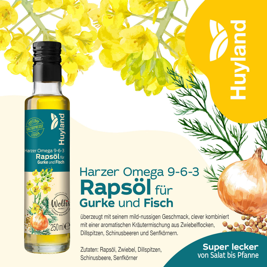 Huyland Harzer Rapsöl für Gurke und Fisch (250 ml)
