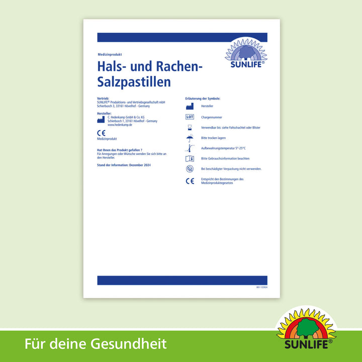 SUNLIFE Hals- und Rachen Salzpastillen (36 Stk.)