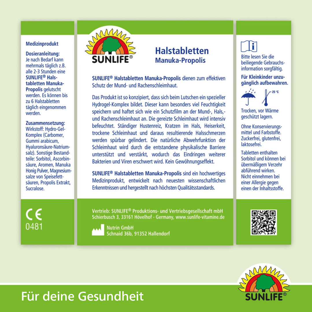 SUNLIFE Manuka-Propolis Lutschtabletten (24 Stk.)