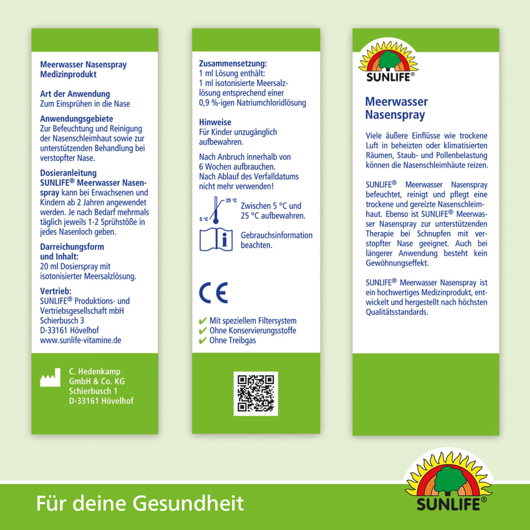 SUNLIFE Meerwasser Nasenspray (20 ml)
