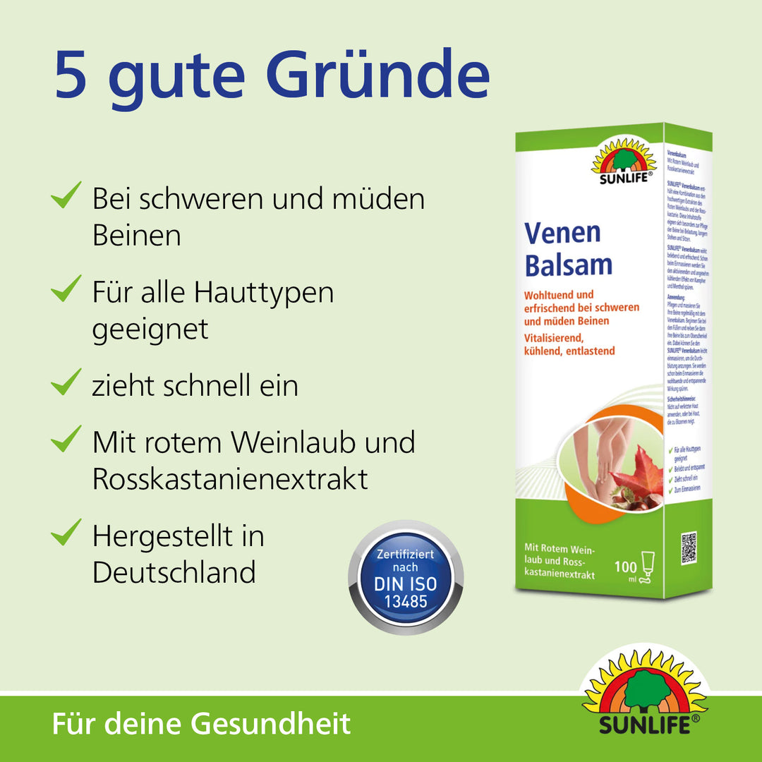 SUNLIFE Venen Balsam mit Rosskastanie (100 ml)