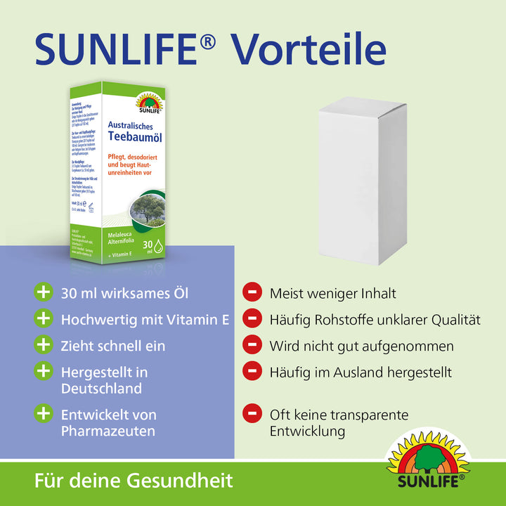 SUNLIFE Australisches Teebaumöl (30 ml)