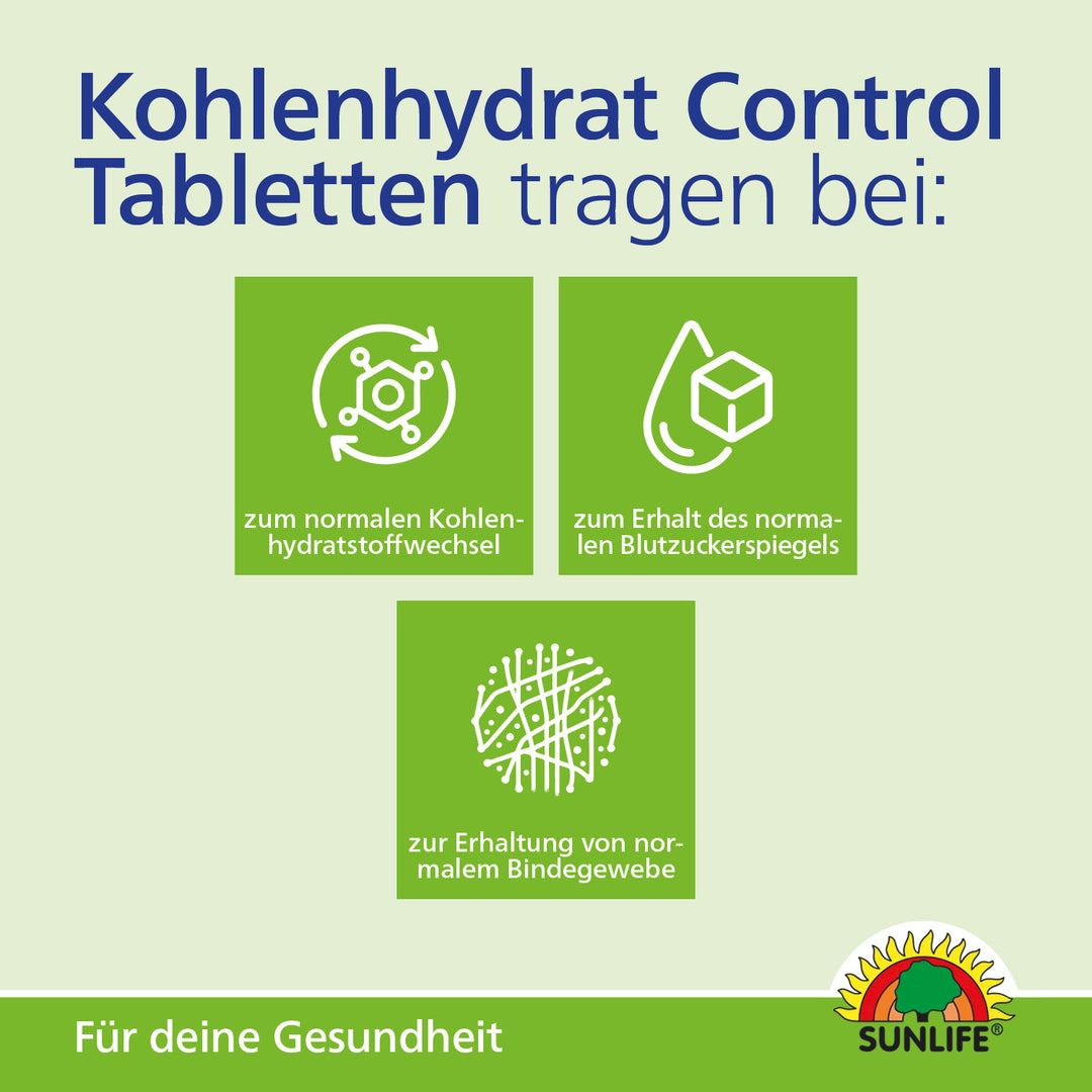 SUNLIFE Kohlenhydrat Control Tabletten (32 Stk.)