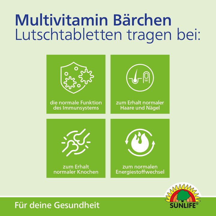SUNLIFE Multivitamin Bärchen Lutschtabletten (60 Stk.)
