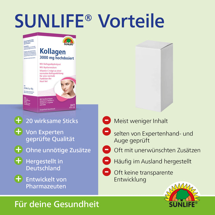 SUNLIFE Kollagen 3.000 mg (20 Sticks)