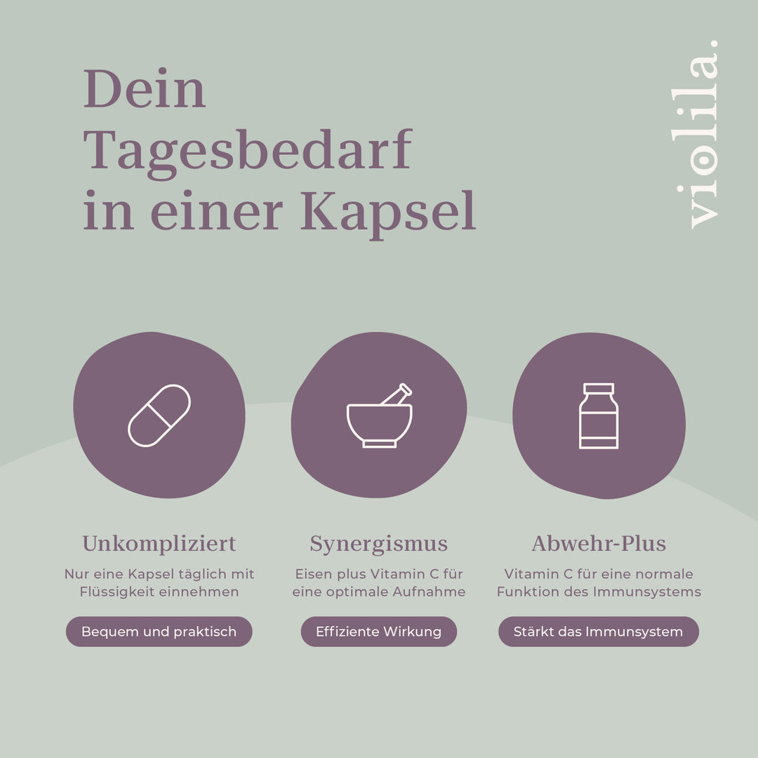violila Eisen⁺ Vitamin C Kapseln