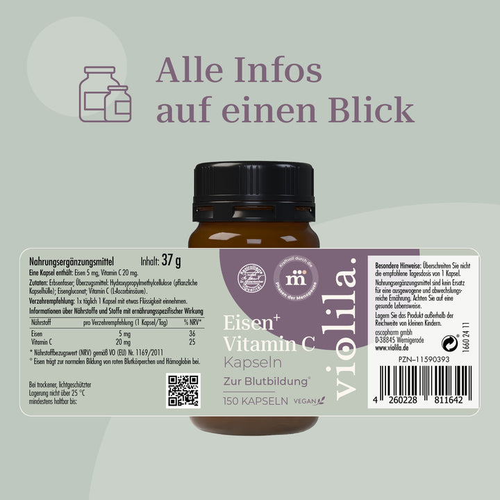 violila Eisen⁺ Vitamin C Kapseln