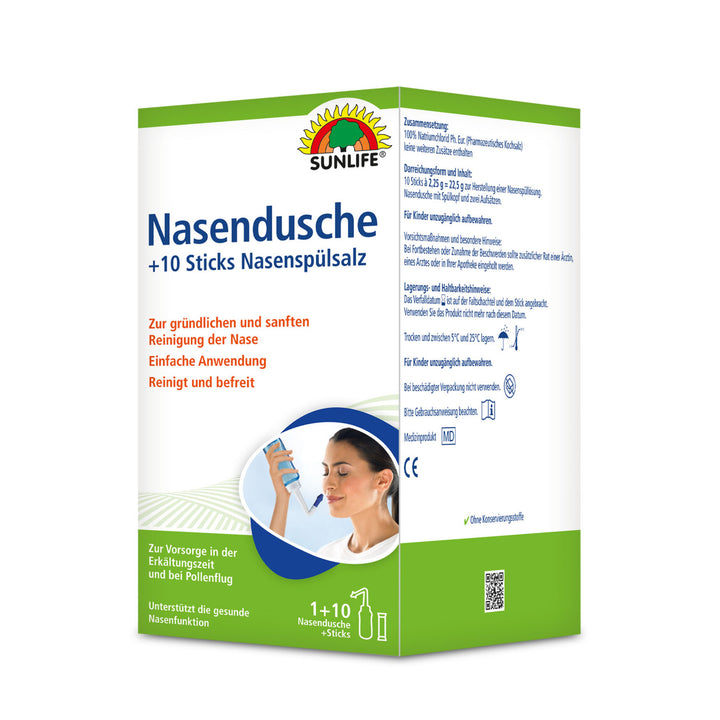 SUNLIFE Nasendusche & Nasenspülsalz (10 Sticks)