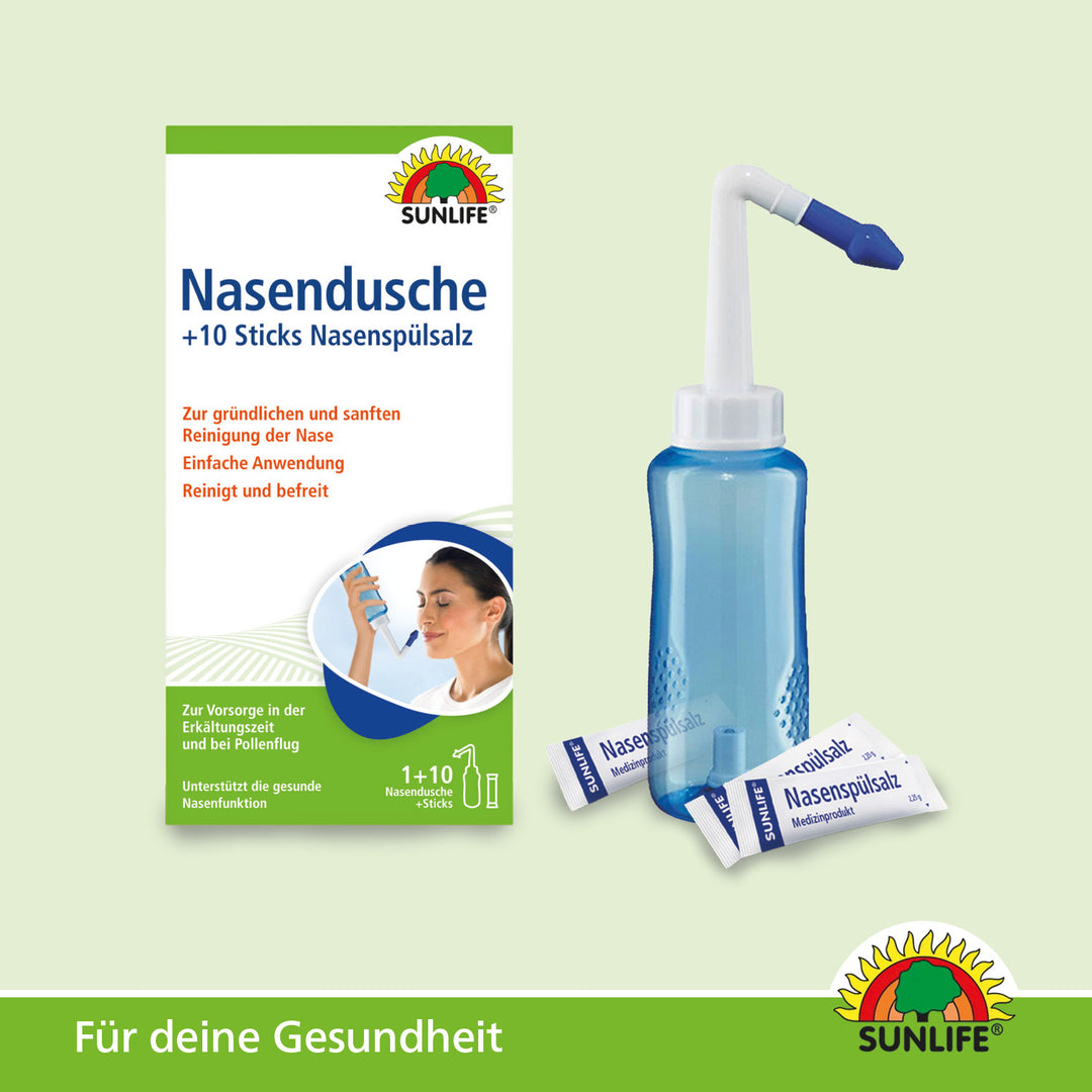 SUNLIFE Nasendusche & Nasenspülsalz (10 Sticks)
