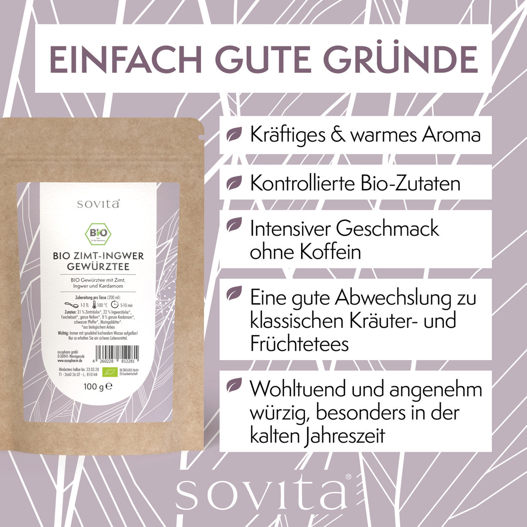 sovita Bio Zimt-Ingwer Gewürztee