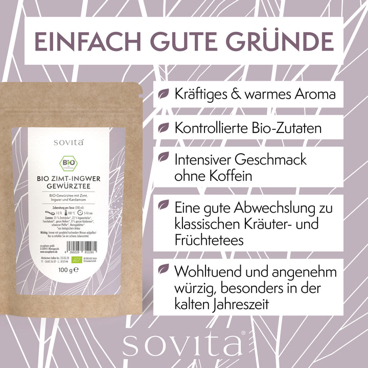 sovita Bio Zimt-Ingwer Gewürztee