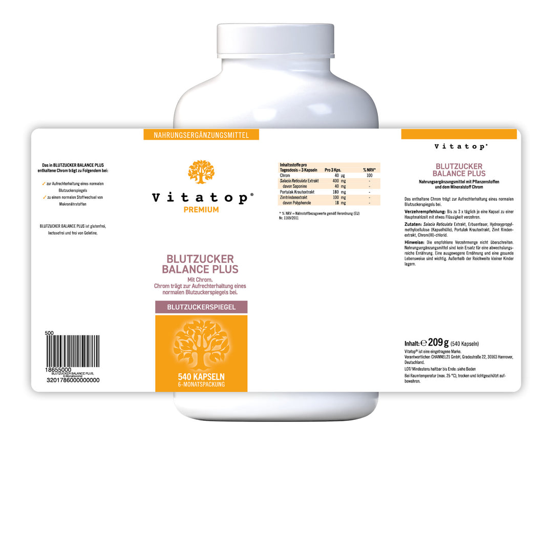 Vitatop BLUTZUCKER BALANCE PLUS, 6-Monatsvorrat