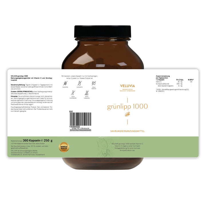 Veluvia grünlipp 1000, 6-Monatsvorrat
