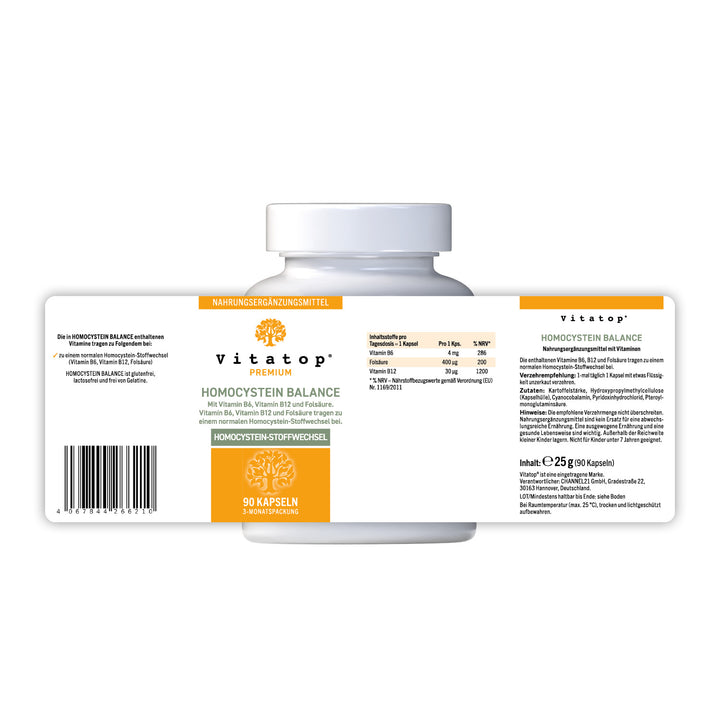 Vitatop HOMOCYSTEIN BALANCE, 3-Monatsvorrat