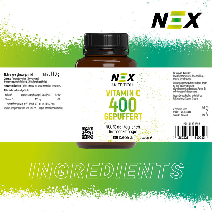 NEX Vitamin C 400 gepuffert Kapseln