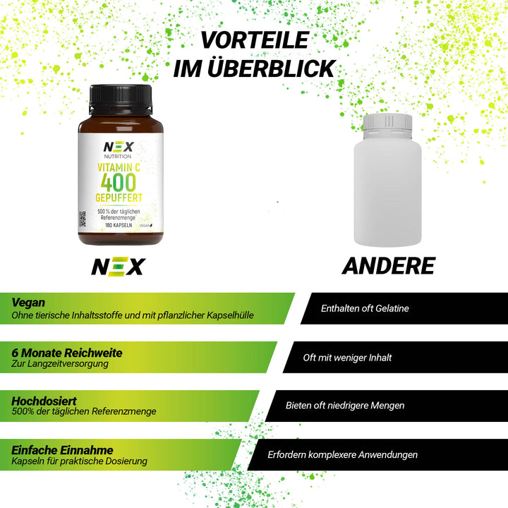 NEX Vitamin C 400 gepuffert Kapseln