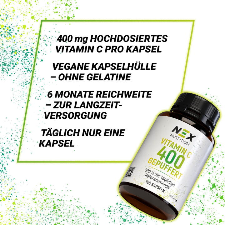 NEX Vitamin C 400 gepuffert Kapseln