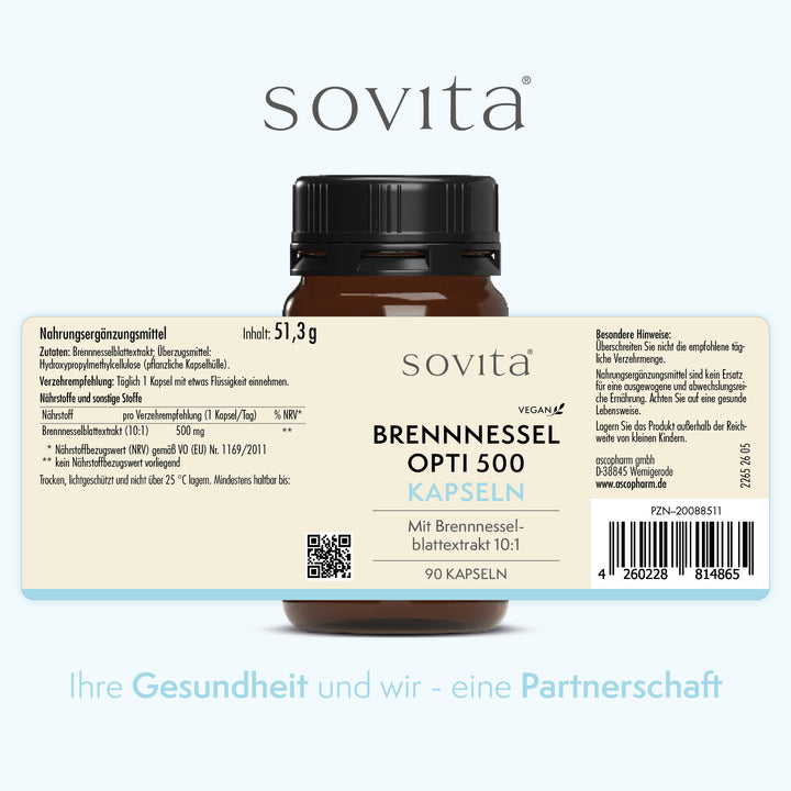 sovita Brennnessel Opti 500 Kapseln