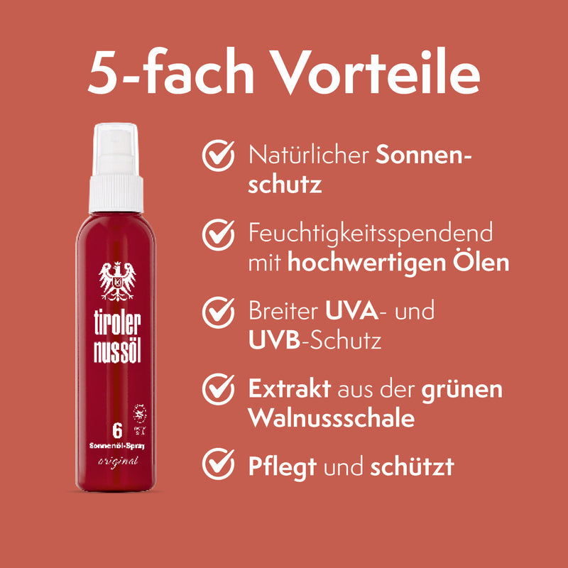 Tiroler Nussöl Original Sonnenöl-Spray LSF 6