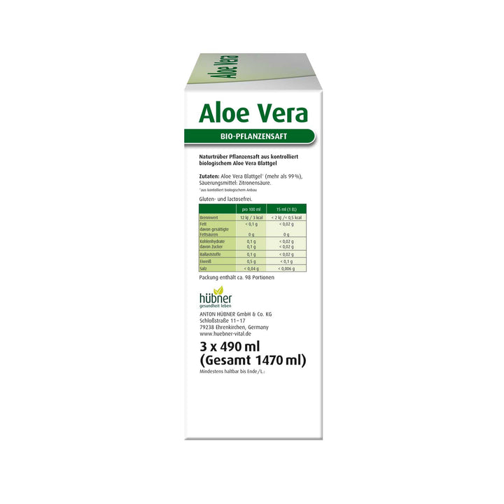 Hübner Aloe Vera Bio-Pflanzensaft Set