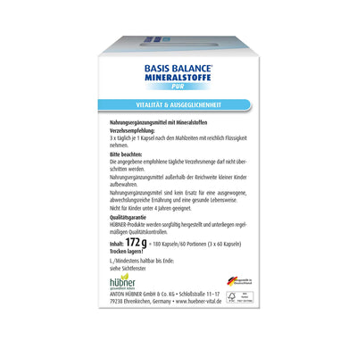 Hübner Basis Balance Mineralstoff Pur Kapseln 180 St.