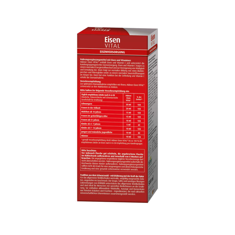 Hübner Eisen Vital - F Eisen Liquid - Trinksaft 500ml