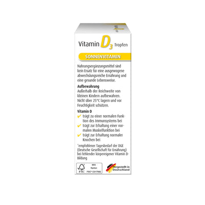 Hübner Vitamin D3 Tropfen 800 I.E. Sonnenvitamin